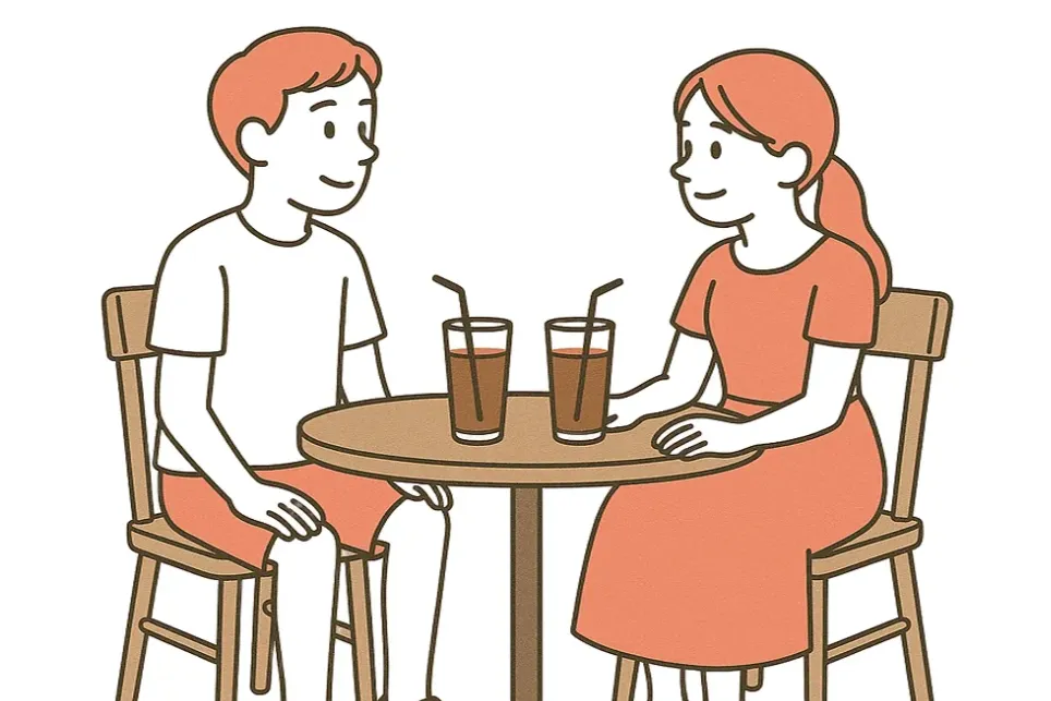 高学歴カップル初回カフェデート風景 - 土日90分知的婚活サポート付きマッチング体験|高学歴カップル特徴2